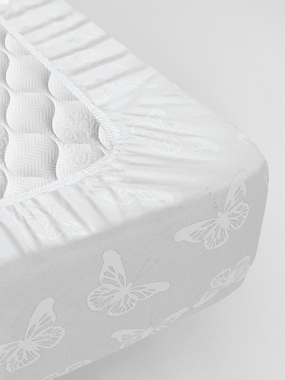 Наматрасник INVA защитный стеганный непромокаемый с бортиком 170 х 190 см / белый