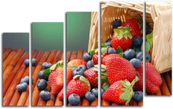 Модульная картина "Лесные ягоды"