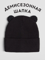 Шапка детская с ушками осенняя