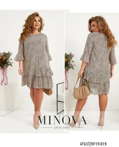 Платье 19-019-Бежевый Minova