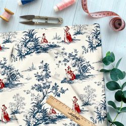 Ткань премиум флис пасторальные мотивы