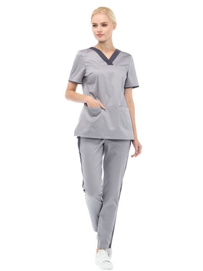 Костюм женский "Грей" LE6102 (серый/т.серый)