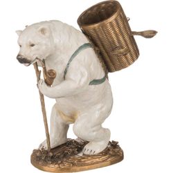 ИЗДЕЛИЕ ДЕКОРАТИВНОЕ "МЕДВЕДЬ С ТРУБКОЙ" 49*18 СМ ВЫСОТА=25 СМ (КОР=2ШТ.)