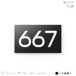 Номер на дверь 667, табличка на дверь для офиса, квартиры, кабинета, аудитории, склада, черная 120х70 мм, Айдентика Технолоджи