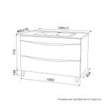 Тумба напольная IDDIS Cloud, белая, 100 см, CLO10WFi95 подходит ум. 0131000i28