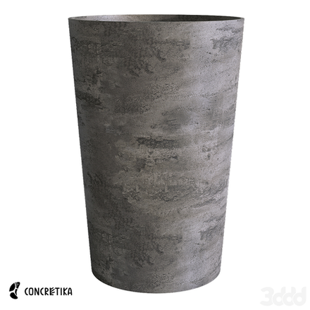 Кашпо CRATER CONCRETE GREY DARK D50 H75