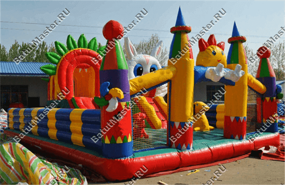 Коммерческий надувной батут "Пасхальный зайчик"