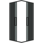 Душевой уголок Grossman Cosmo 90х90 300.K33.02.9090.21.10 профиль Черный матовый стекло тонированное
