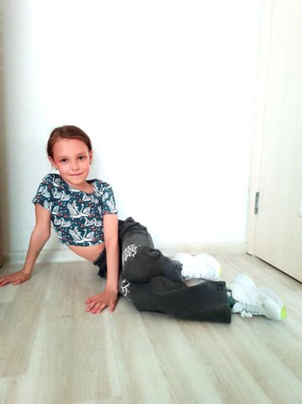 1048 Футболка-топ для девочки рибана набивка (72-140)