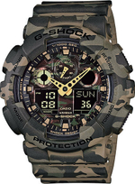Японские наручные часы Casio G-SHOCK GA-100CM-5A с хронографом