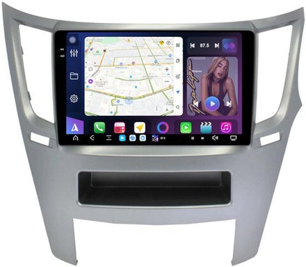Магнитола для Subaru Legacy 5, Outback 4 2009-2014 (правый руль) - FarCar GX9-7184RS монитор 9.5" 2K QLED на Android 14, TS20, 6+128Гб, CarPlay, 4G SIM-слот