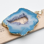 Подвеска срез агата в оправе, размер камня 43*29 мм, цена за 1 шт