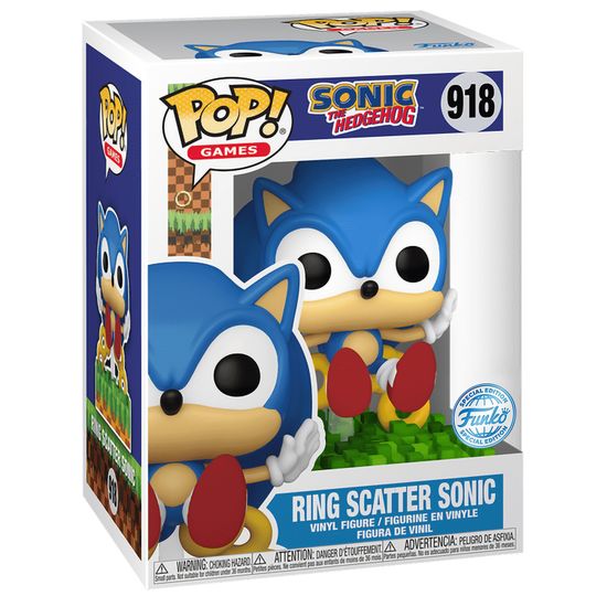 Фигурка Funko POP! Games Sonic the Hedgehog Ring Scatter Sonic (Exc) (918) 71557 / Фигурка Фанко ПОП! по мотивам серии игр "Соник", Соник