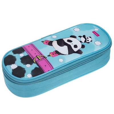 Пенал 220х90х50мм с карманом на молнии "Плюшевые панды" (Хатбер)