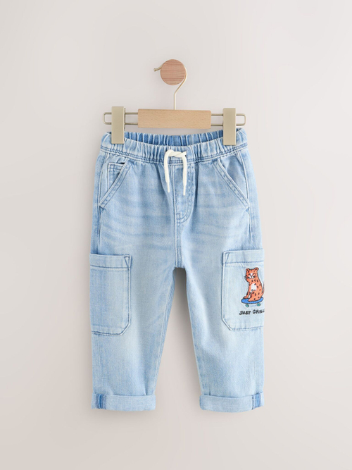 Джинсы карго для мальчика Next AJ5-733, Светло-голубой