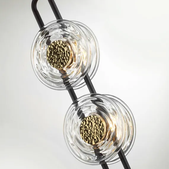 5407/23L MODERN ODL_EX24 101 черный/золотой/металл/стекло Подвес LED 23W 3000K 1940Лм MAGNET
