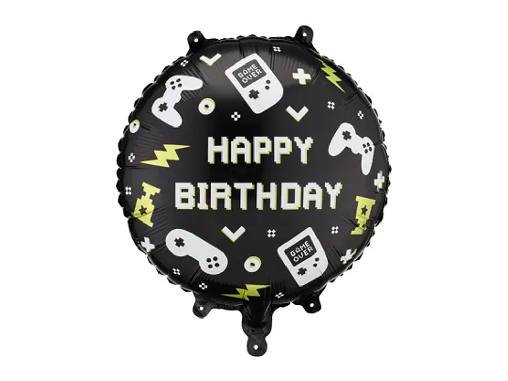 Шар "Happy Birthday" (Game Party) (35см)