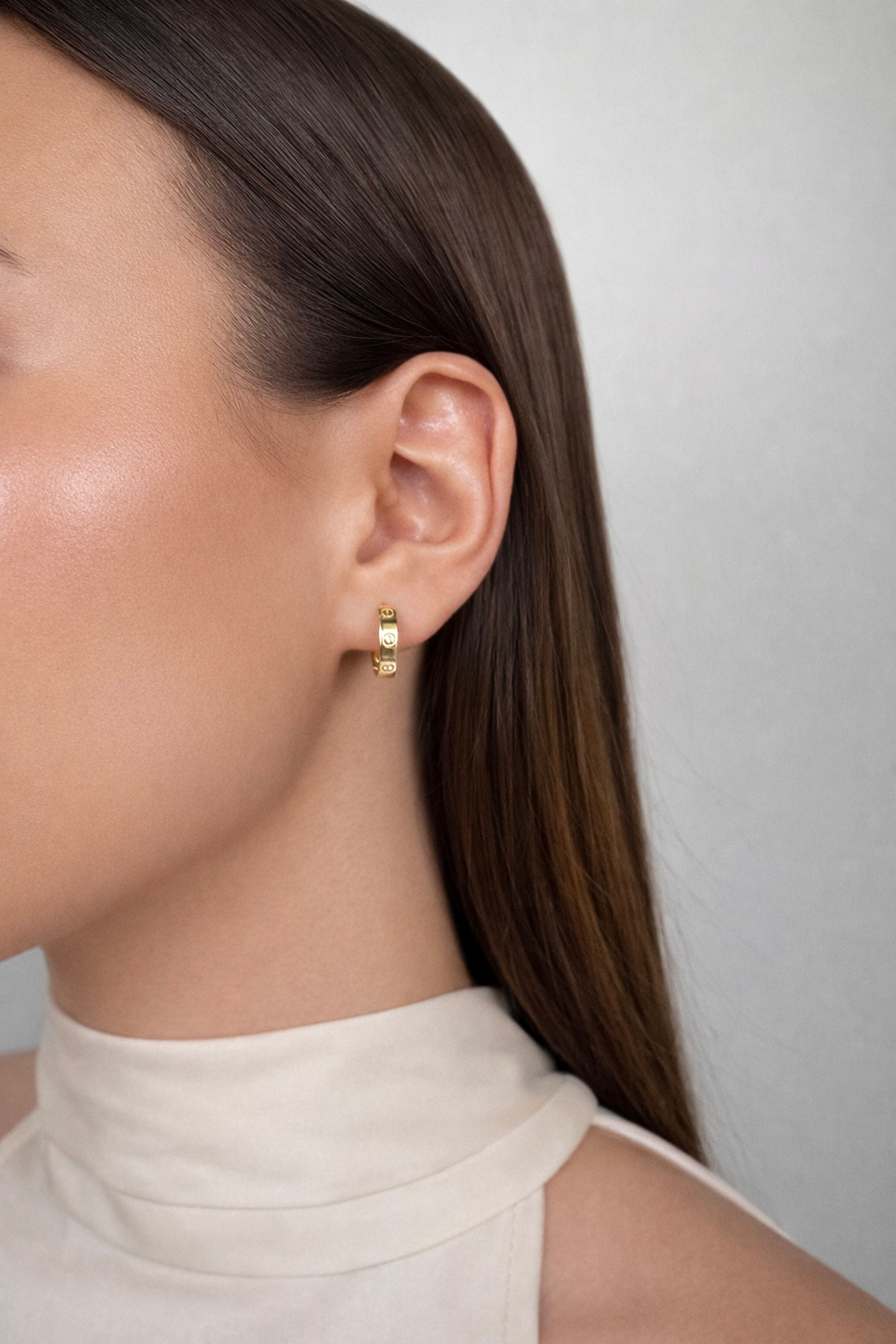 Серьги - конго с винтами в золочении