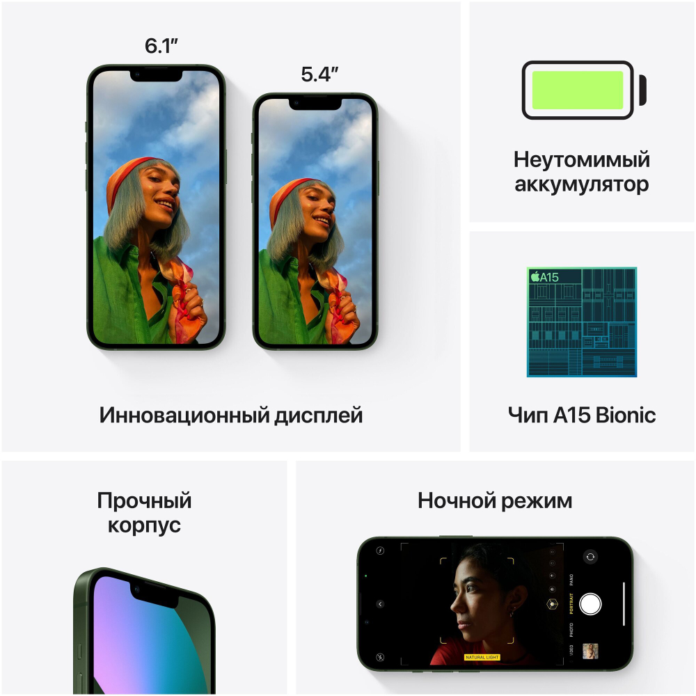 Смартфон Apple iPhone 13 256 ГБ, Dual: nano SIM + eSIM, сияющая звезда