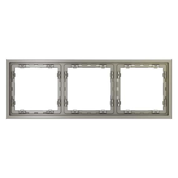 Рамка пластиковая Voltum S70 на 3 поста, (шелк) VLS100304