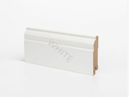 Плинтус напольный белый МДФ W04-80 мм Deartio 80x16x2050 мм