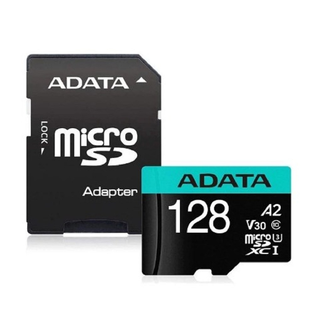 Карта памяти Micro SecureDigital 128GB A-Data [AUSDX128GUI3V30SA2-RA1] Premier Pro + adapter Class10