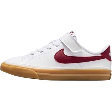NIKE Court Legacy Детские Скейтборды Низкие Белые/Желто-Желтые/Командно-Красные Дети