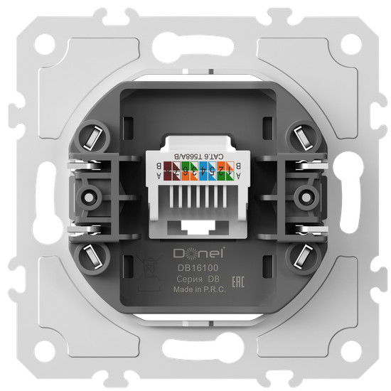 Механизм розетки RJ45 одиночная cat.6/ClassE-8,  серия DB