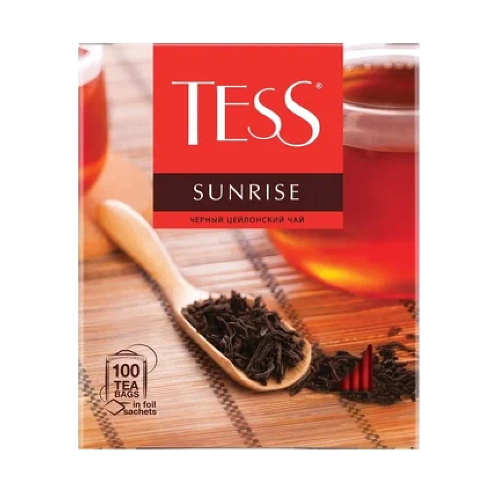 Чай черный в пакетиках Tess Sunrise, 100 пак