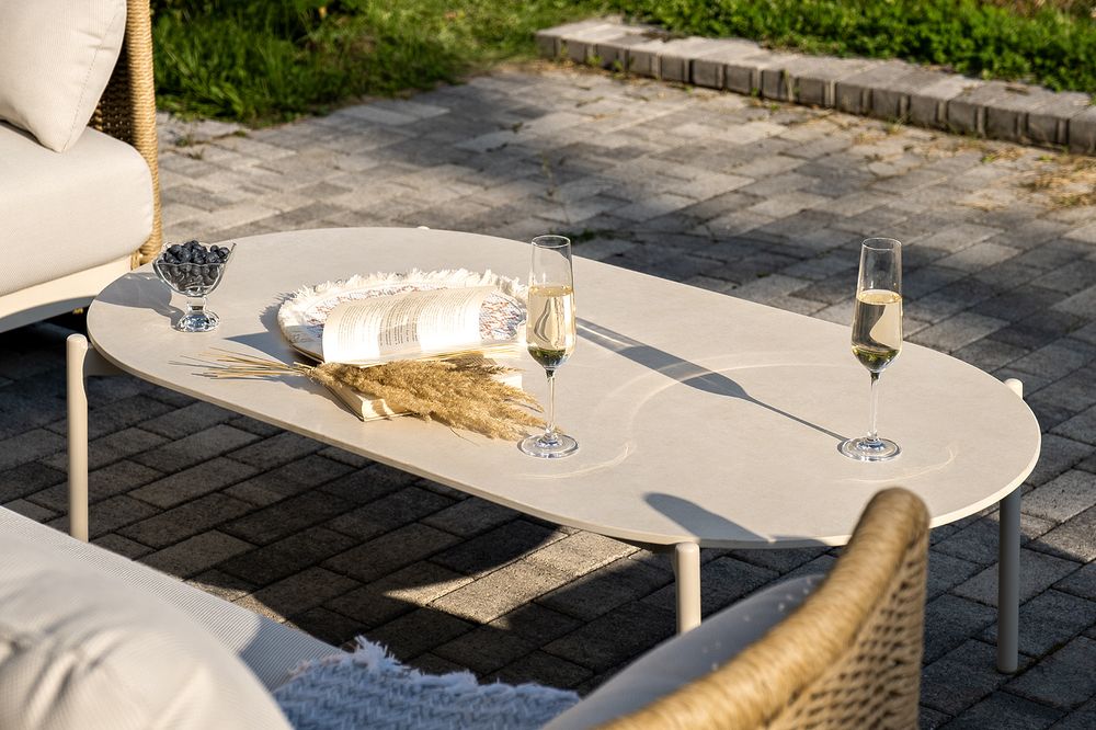 "Аликанте" лаунж-зона из искусственного ротанга, цвет соломенный