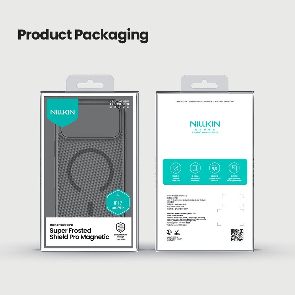 Чехол прозрачный тонированный c MagSafe для iPhone 17 Pro Max, серия Super Frosted Shield Pro Magnetic (Clear version) от Nillkin