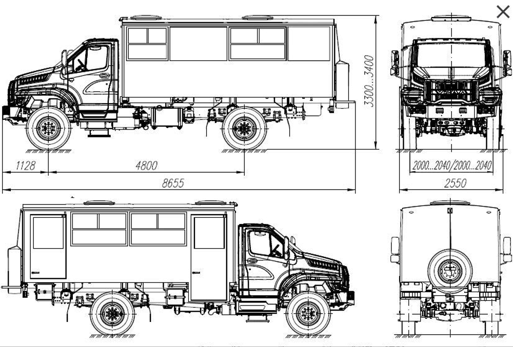 Вахтовый автобус УРАЛ 80