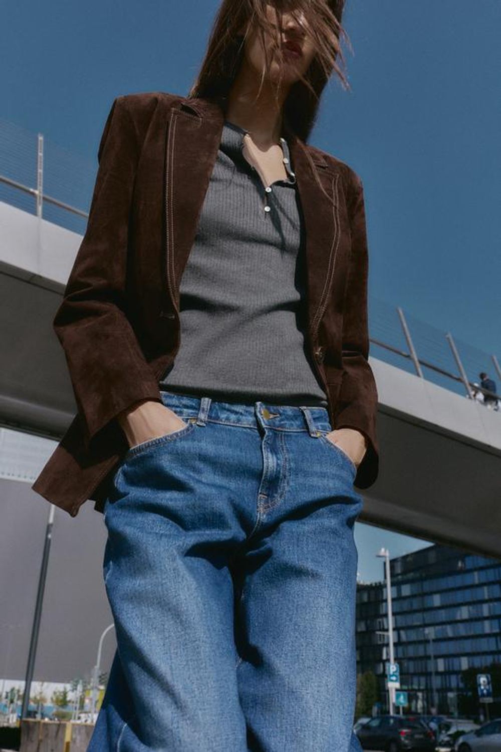 ZARA ДЖИНСЫ RELAXED SLIM С НИЗКОЙ ПОСАДКОЙ Z1975, СИНИЙ