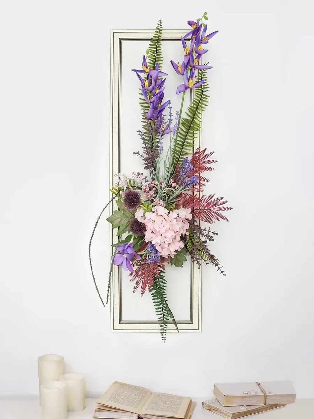 Искусственные цветы для декора стен