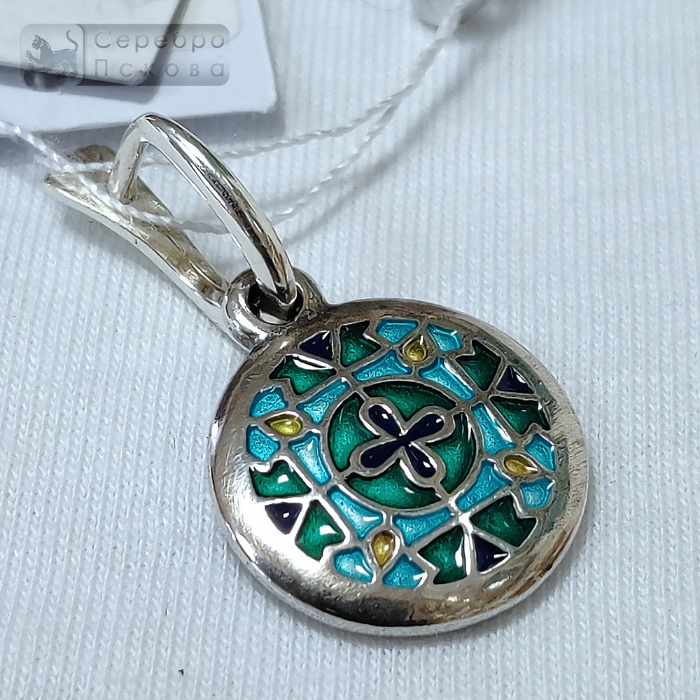 Серьги Ольгин крест (горячая эмаль)