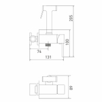 Смеситель с гигиенической лейкой 25k MIXLINE ML31-082 "Ray" встраиваемый