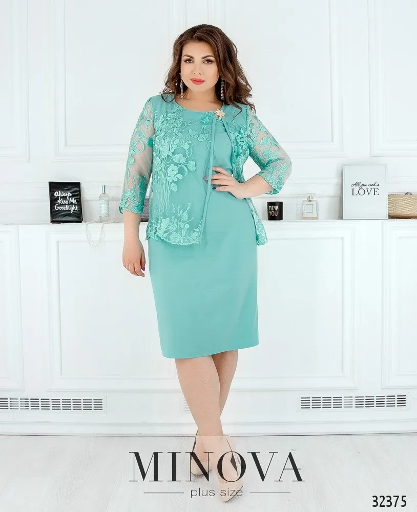 Платье 362-бирюзовый Minova