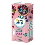 Морс детский ФрутоНяня, из клюквы, черники и вишни, 0,2 л