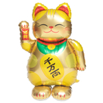 Шар Фольгированный Кот Манэки-нэко золотой (Золотой)