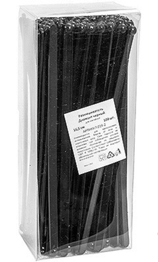 Размешиватель д/коктейля пластик 150мм 500шт Черный