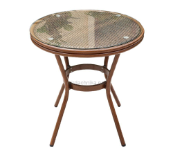 Стол алюминиевый круглый из искусственного ротанга D70 БАМБУК «BAMBOO» арт.2013