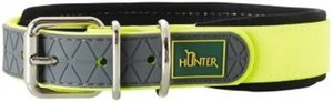 Ошейник для собак Hunter Convenience Comfort 40 (27-35 см)/2 см биотановый мягкая горловина  желтый неон