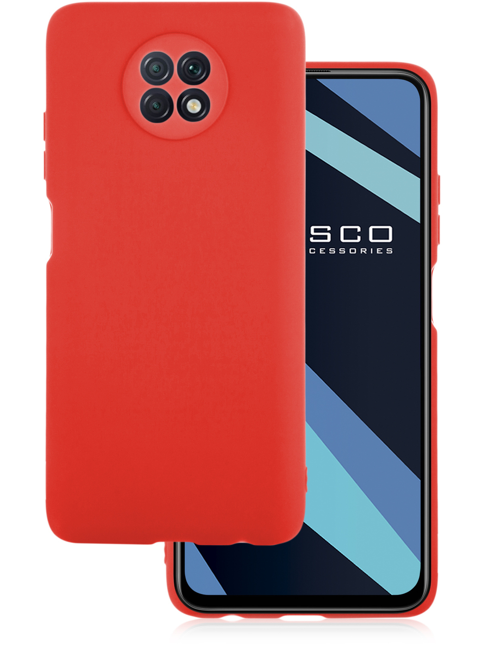 Чехол ROSCO для Xiaomi Redmi Note 9T оптом (арт. XM-RN9T-COLOURFUL-RED)