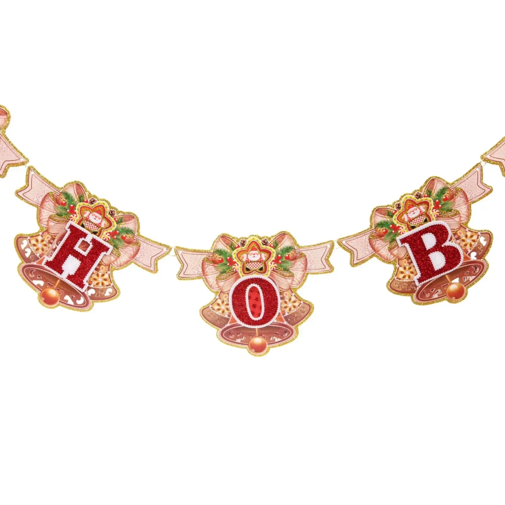 Растяжка бумажная новогодняя «С Новым Годом - Колокольчики» 220 см