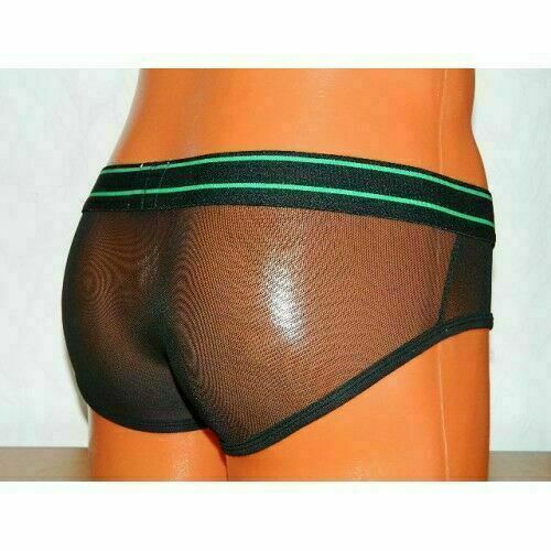 Мужские трусы брифы черные в сетку Superbody Black Transparent