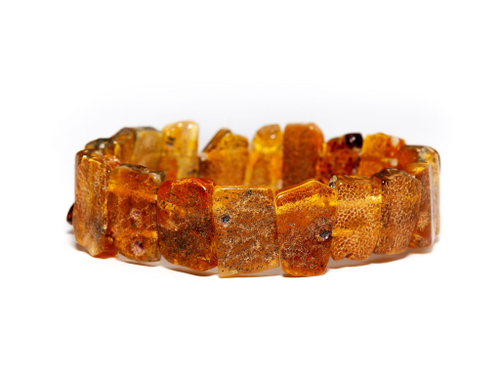 Браслет из натурального янтаря лечебного, 17-19 размер