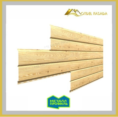 Сайдинг металлический L -Брус ХL ECOSTEEL Текстурированный 0,5мм Сосна (в наличии)