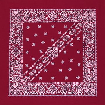 Бандана красная с белыми огурцами диагональ (125)