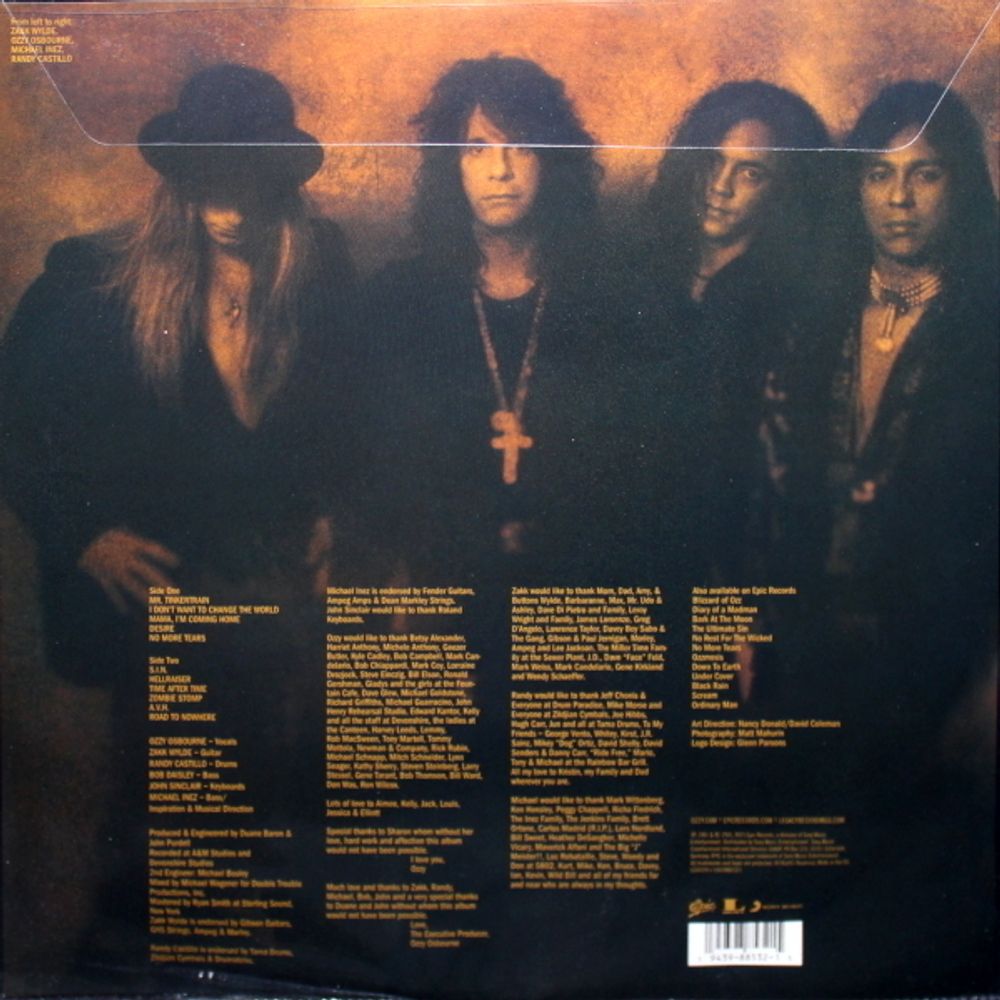 Ozzy Osbourne. No More Tears. Limited, Picture Disc (LP). Коллекционное издание. Оззи Осборн