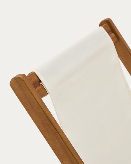 Adredna Детское складное кресло-шезлонг бежевого цвета из акации Испания La Forma